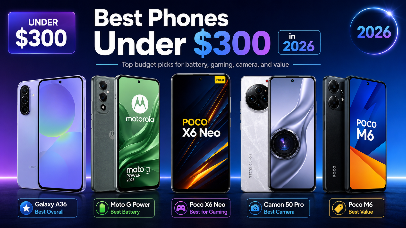 Best Phones Under $300 in 2026: Top Budget Picks & Buying Guide